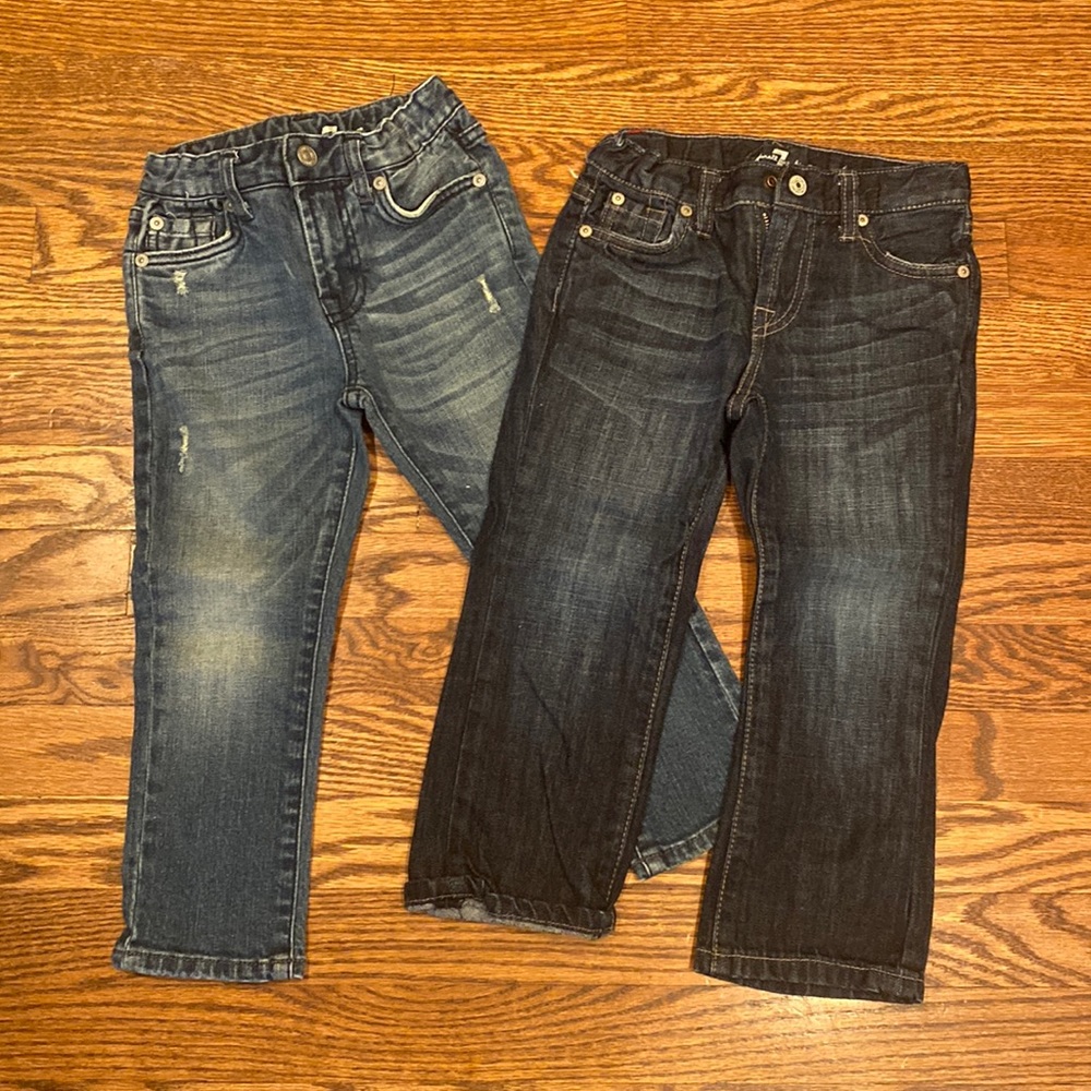 Two pairs 7 for All Mankind jeans